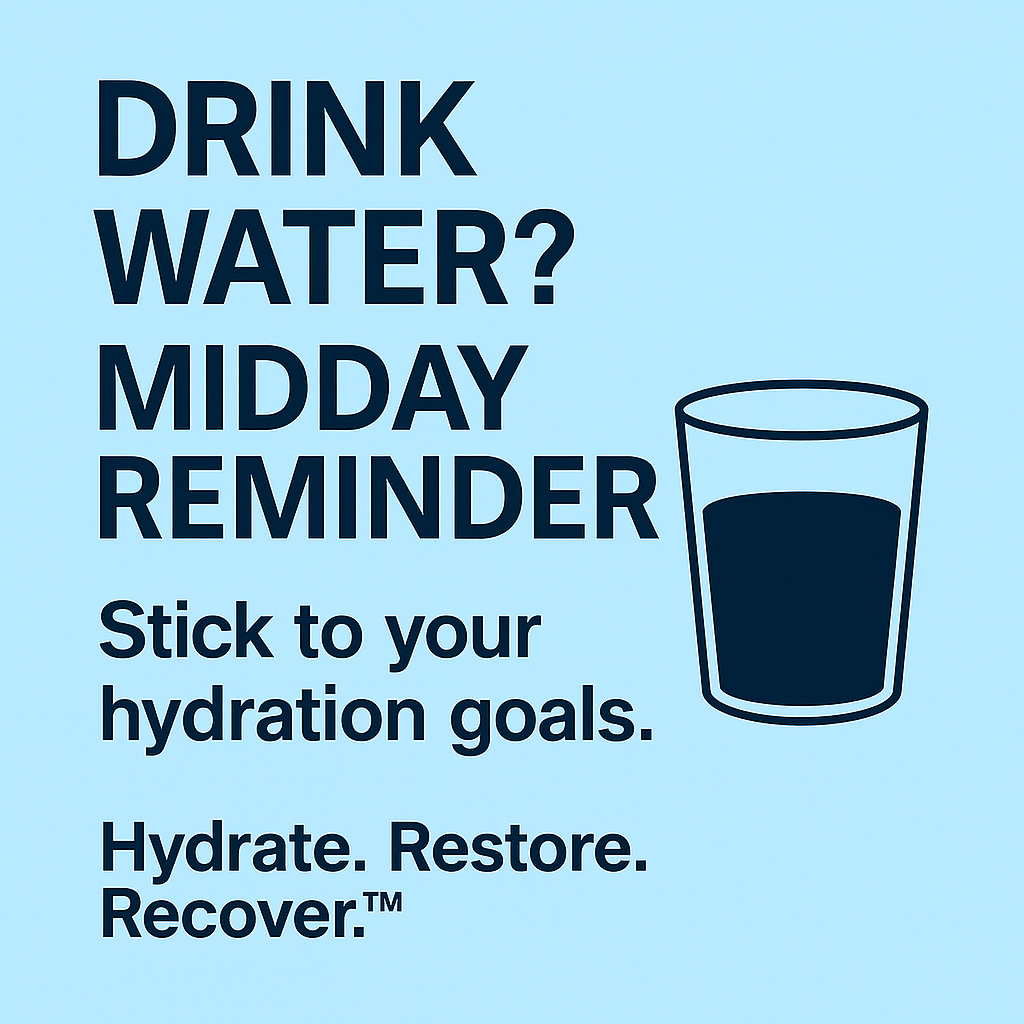 Hydration Tip: Midday Hydration Reminder