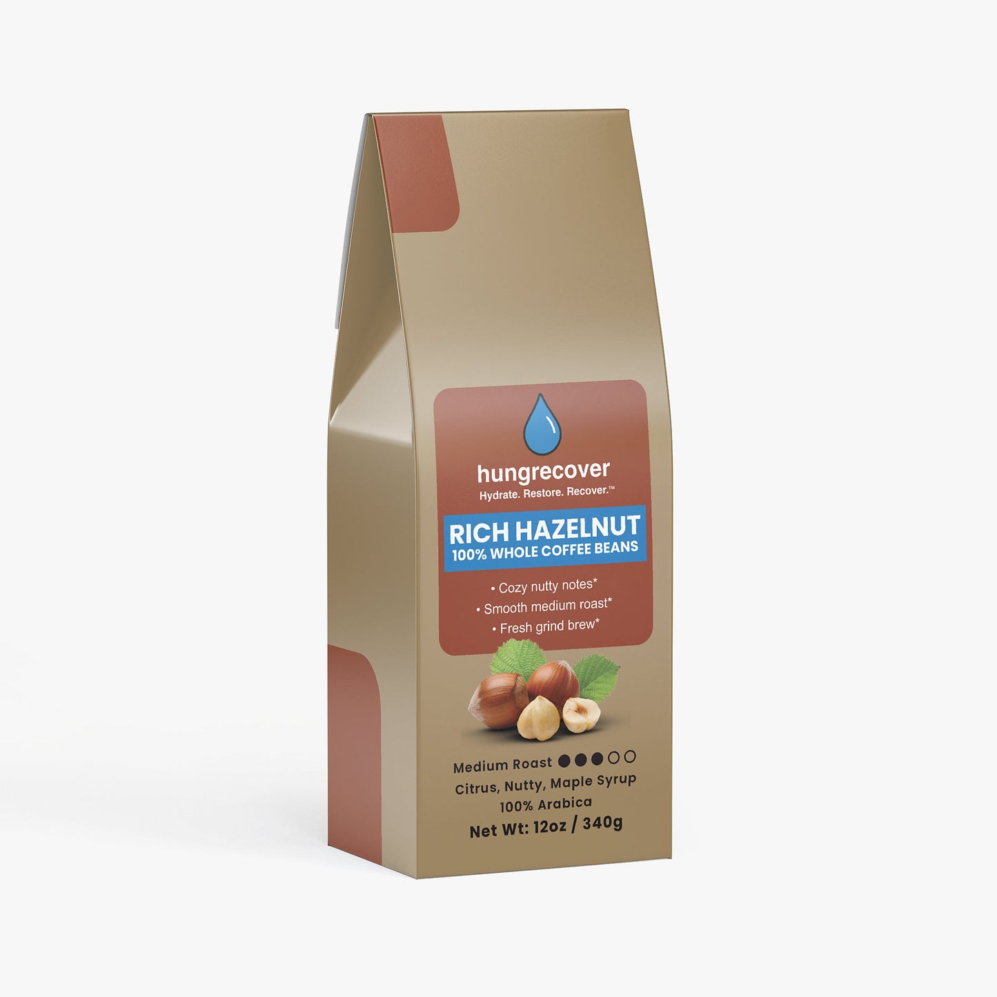 Rich Hazelnut Coffee Beans (Medium Roast)